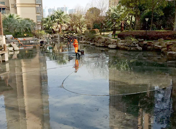 增城景观池淤泥清理